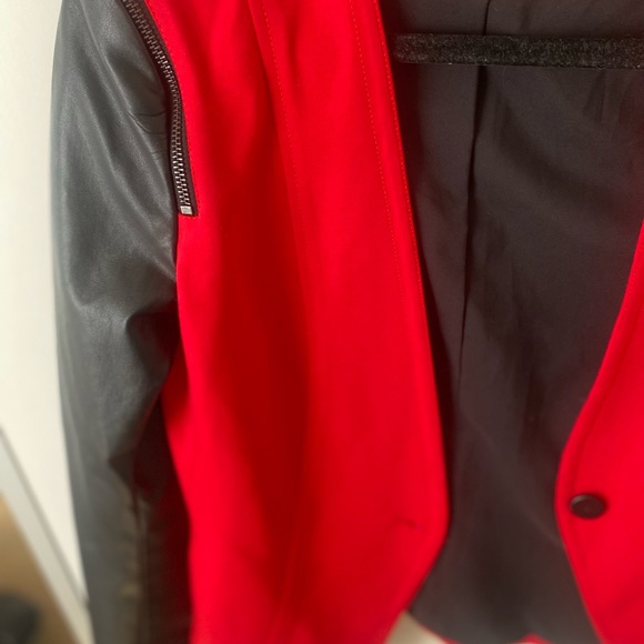 Red and black leather blazer- VINCE CAMUTO - Picture 8 of 10